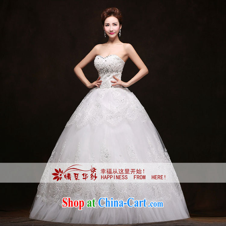 The china yarn wedding dresses new 2015 spring marriages beauty graphics thin Korean tie-in with bare chest white. size does not accept return pictures, price, brand platters! Elections are good character, the national distribution, so why buy now enjoy more preferential! Health