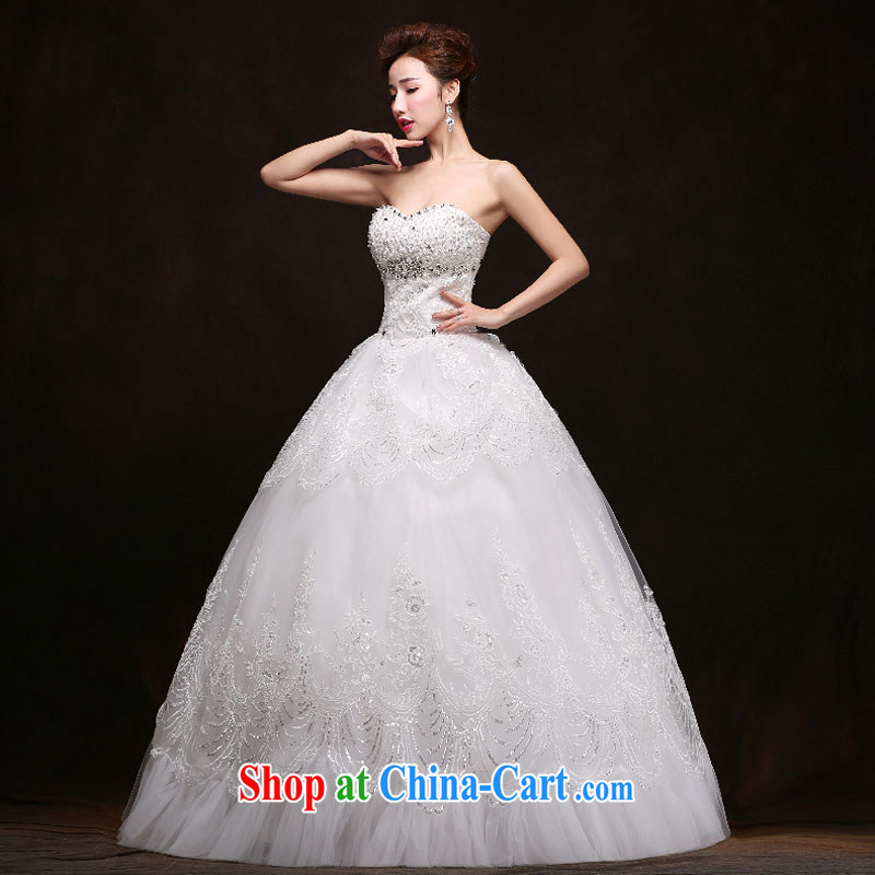 The china yarn wedding dresses new 2015 spring bridal wedding beauty graphics thin Korean tie-in with bare chest white. size does not accept return and china yarn, shopping on the Internet