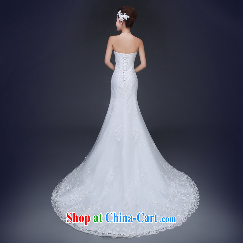 Cheng Kejie MIA 2015 spring Korean-style wedding dresses 2014 winter New Field in cuff lace water drilling A field trailing white XXL, Jake Mia, and shopping on the Internet