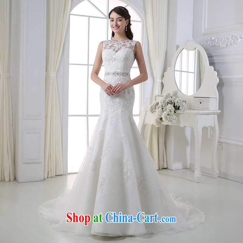 DressilyMe custom wedding - 20,151 field collar lace inserts the drill back at Merlion wedding V field back bowtie belt bridal gown White - out of stock 25 Day Shipping XL