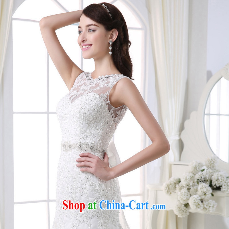 DressilyMe custom wedding - 20,151 field collar lace inserts the drill back at Merlion wedding V field back bowtie belt bridal gown White - out of stock 25 Day Shipping XL, DRESSILY ME OCCASIONS WEAR ON - LINE, shopping on the Internet