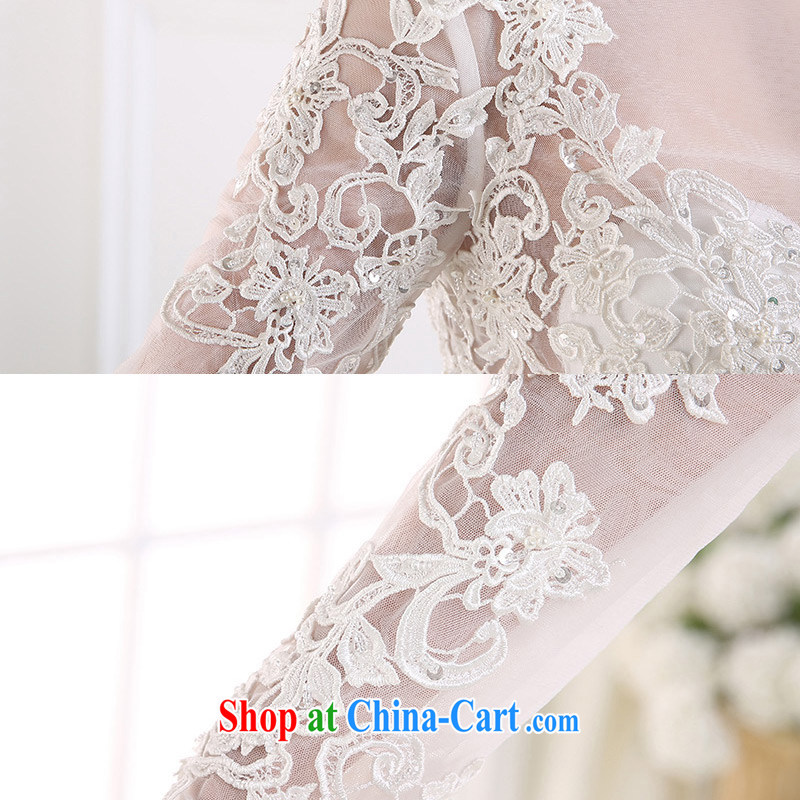 DressilyMe custom wedding - 2015 fluoroscopy lace snow has been woven and long-sleeved back exposed wedding slim summer sexy bridal dress White - out of stock 25 Day Shipping XL, DRESSILY ME OCCASIONS WEAR ON - LINE, shopping on the Internet