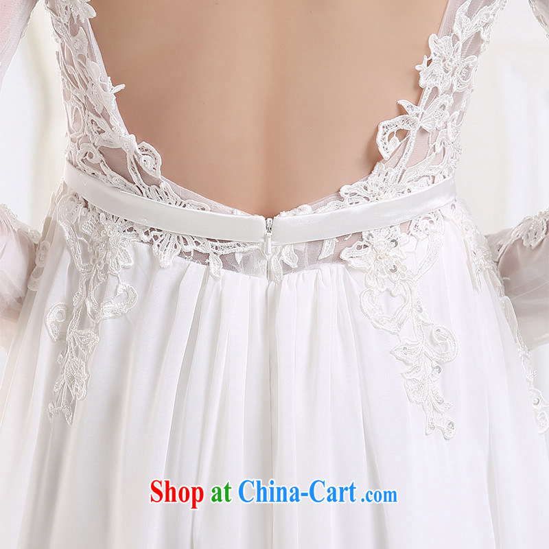 DressilyMe custom wedding - 2015 fluoroscopy lace snow has been woven and long-sleeved back exposed wedding slim summer sexy bridal dress White - out of stock 25 Day Shipping XL, DRESSILY ME OCCASIONS WEAR ON - LINE, shopping on the Internet