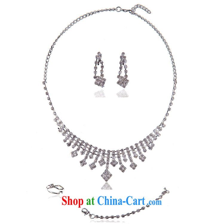 Bridal and wedding jewelry beautiful bride full water drilling pearls bridal necklace earrings set pictures, price, brand platters! Elections are good character, the national distribution, so why buy now enjoy more preferential! Health