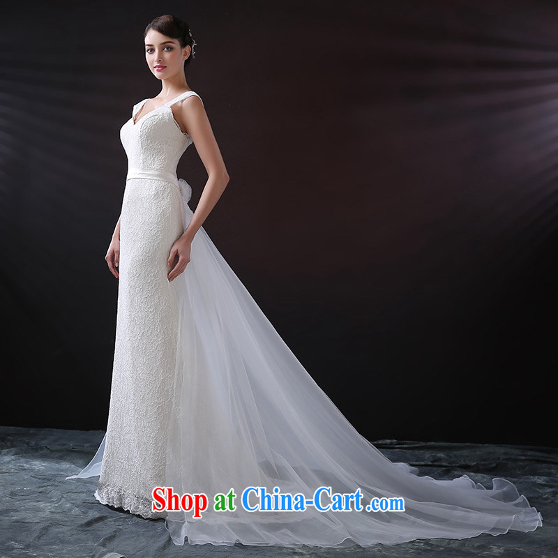DressilyMe custom wedding dresses - spring and summer straps lace beauty crowsfoot wedding tight zipper removable light yarn tail zipper bridal gown ivory - out of stock 25 Day Shipping XL, DRESSILY ME OCCASIONS WEAR ON - LINE, shopping on the Internet