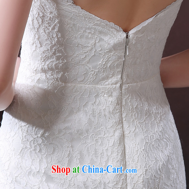 DressilyMe custom wedding dresses - spring and summer straps lace beauty crowsfoot wedding tight zipper removable light yarn tail zipper bridal gown ivory - out of stock 25 Day Shipping XL, DRESSILY ME OCCASIONS WEAR ON - LINE, shopping on the Internet