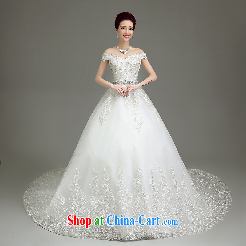 According to T-shirt in accordance with the wedding dresses 2015 spring and summer new white tie-erase chest wedding Korean minimalist with graphics thin marriages wedding tails, XXL, Netherlands according to the law, and, on-line shopping