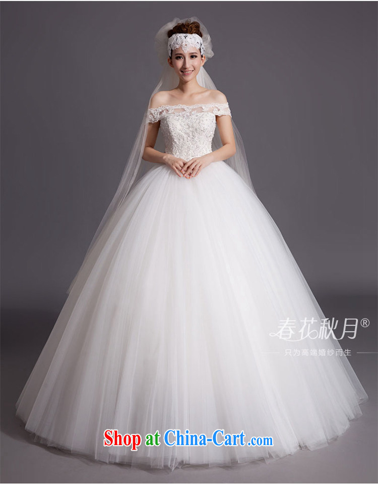 2015 wedding dresses summer new Korean brides dress with cultivating Korean code field shoulder pregnant wedding lace white (with ) XXL pictures, price, brand platters! Elections are good character, the national distribution, so why buy now enjoy more preferential! Health