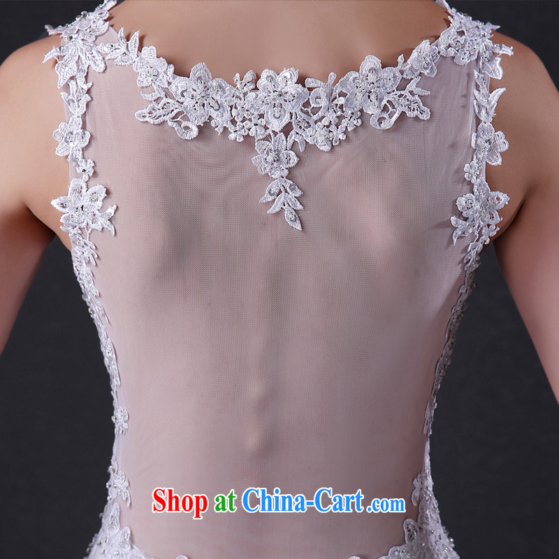 DressilyMe custom wedding dresses - 2015 lace straps parquet drill at Merlion Fluoro, Japan, and South Korea wedding dress tail zipper bridal gown White - out of stock 25 day shipping XL, DRESSILY ME OCCASIONS WEAR ON - LINE, shopping on the Internet