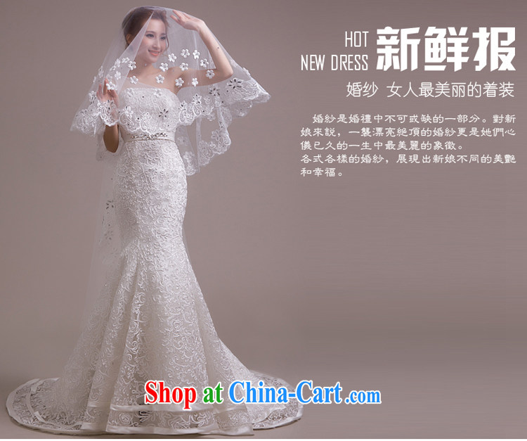 2015 new stylish wedding dresses Korean minimalist single shoulder-waist crowsfoot graphics thin lace-tail tied with antique white XL pictures, price, brand platters! Elections are good character, the national distribution, so why buy now enjoy more preferential! Health