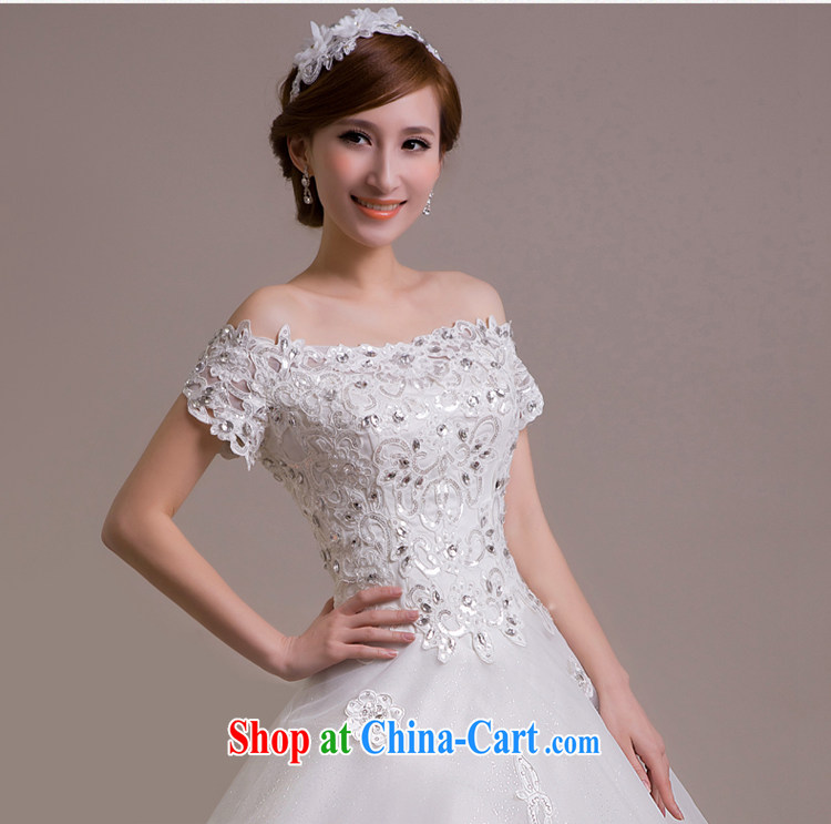 Blooming crazy bridal wedding dresses the Field shoulder new 2015 spring and summer Korean video thin with tail lace drill field shoulder tail XL pictures, price, brand platters! Elections are good character, the national distribution, so why buy now enjoy more preferential! Health