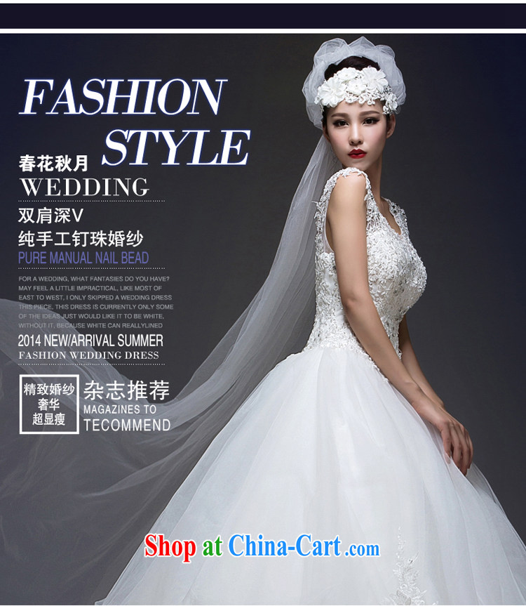Double-shoulder wedding dresses shaggy dress Spring Summer new 2015 luxury lace with graphics thin strap luxury big white XXL pictures, price, brand platters! Elections are good character, the national distribution, so why buy now enjoy more preferential! Health