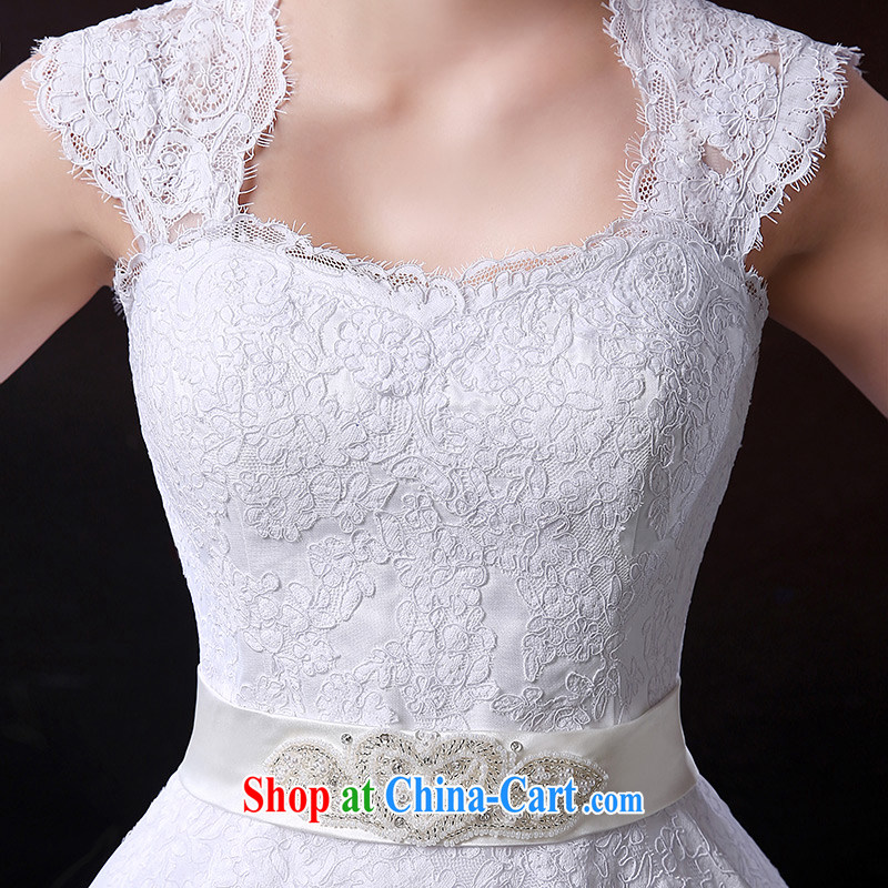 DressilyMe custom wedding - 2015 lace straps around his waist-panelled drill belt shaggy Princess wedding zipper back exposed luxury bridal gown White - out of stock 25 Day Shipping XL, DRESSILY ME OCCASIONS WEAR ON - LINE, shopping on the Internet
