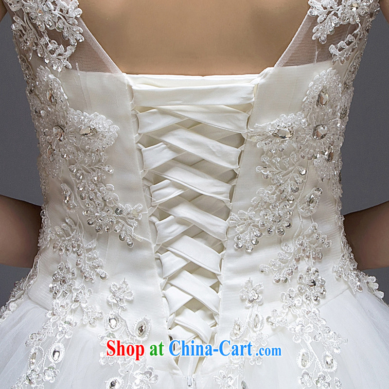 With wedding dresses and stylish 2015 New Dual shoulder straps V deep sense of beauty video thin brides home yarn and white XXL, blooming Crazy (chunhuaqiuyue), online shopping