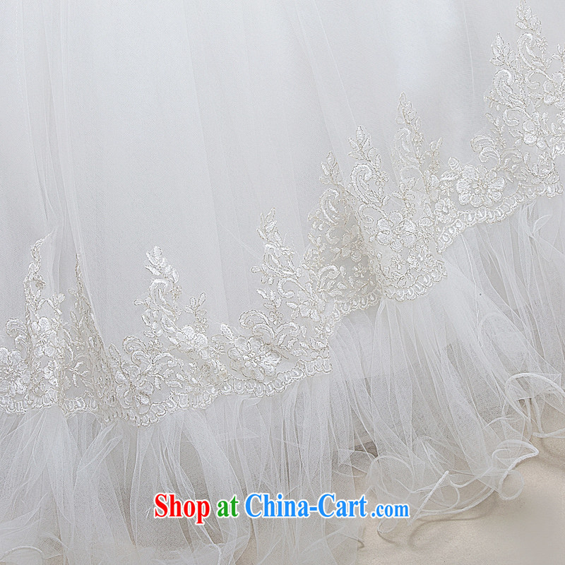 With wedding dresses and stylish 2015 New Dual shoulder straps V deep sense of beauty video thin brides home yarn and white XXL, blooming Crazy (chunhuaqiuyue), online shopping