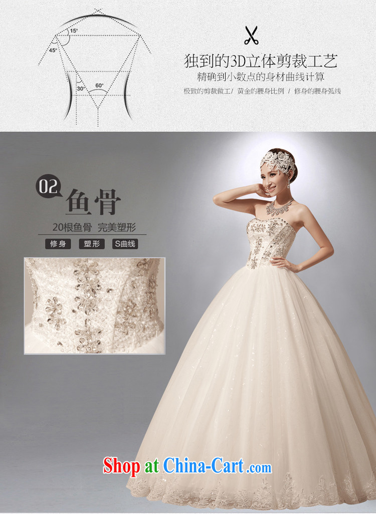 bare chest wedding dresses upscale bridal new 2015 Korean version with graphics thin beauty spring large, antique wood drill white XXL pictures, price, brand platters! Elections are good character, the national distribution, so why buy now enjoy more preferential! Health