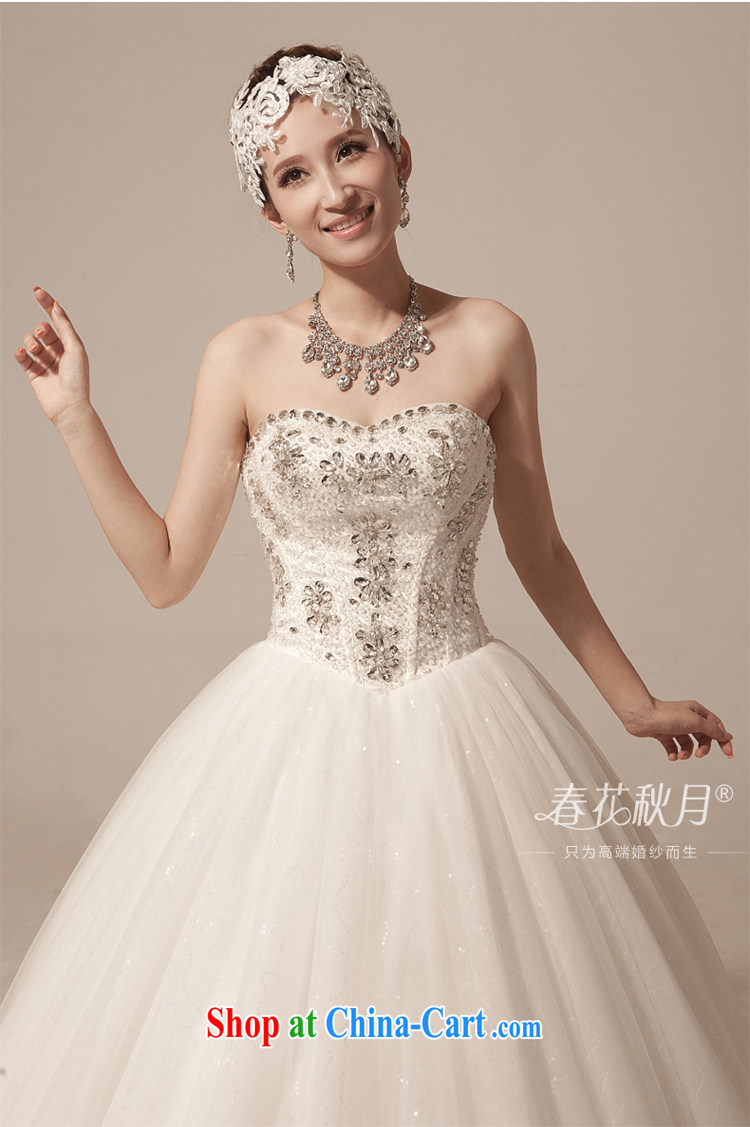 bare chest wedding dresses upscale bridal new 2015 Korean version with graphics thin beauty spring large, antique wood drill white XXL pictures, price, brand platters! Elections are good character, the national distribution, so why buy now enjoy more preferential! Health