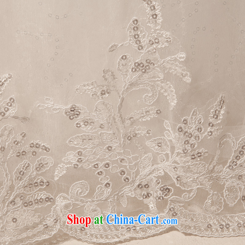 bare chest wedding dresses upscale bridal new 2015 Korean version with graphics thin beauty spring large, antique wood drill white XXL, blooming crazy (chunhuaqiuyue), shopping on the Internet