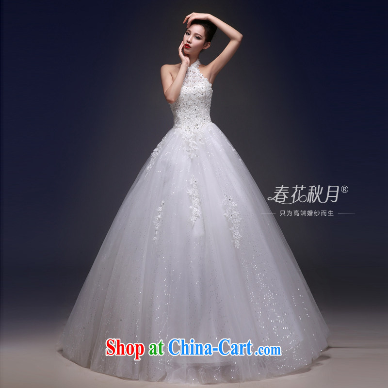 Bridal wedding dresses is also new 2015 spring and summer Korean sweet with terrace tied back with large, lace wood drill white XXL