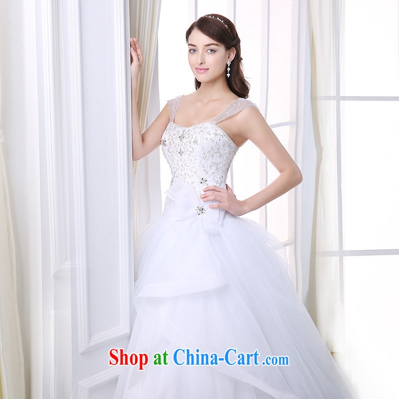 DressilyMe custom wedding - 2015 lace straps parquet drill shaggy Princess wedding manual spend and hem skirt with tail bridal gown ivory - out of stock 25 day shipping XL, DRESSILY ME OCCASIONS WEAR ON - LINE, shopping on the Internet