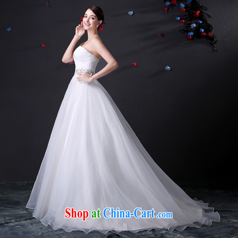 DressilyMe custom wedding - 2015 bare chest parquet drill lap the tail A field version wedding beauty zip simple bridal gown ivory - out of stock 25 Day Shipping XL, DRESSILY ME OCCASIONS WEAR ON - LINE, shopping on the Internet
