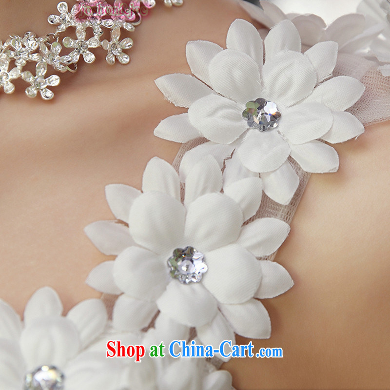 Wedding new petal with Korean-style bare chest wedding dresses the shoulder the shoulder sweet Princess large, pregnant women can be seen wearing a white XXXL, joshon&Joe, shopping on the Internet