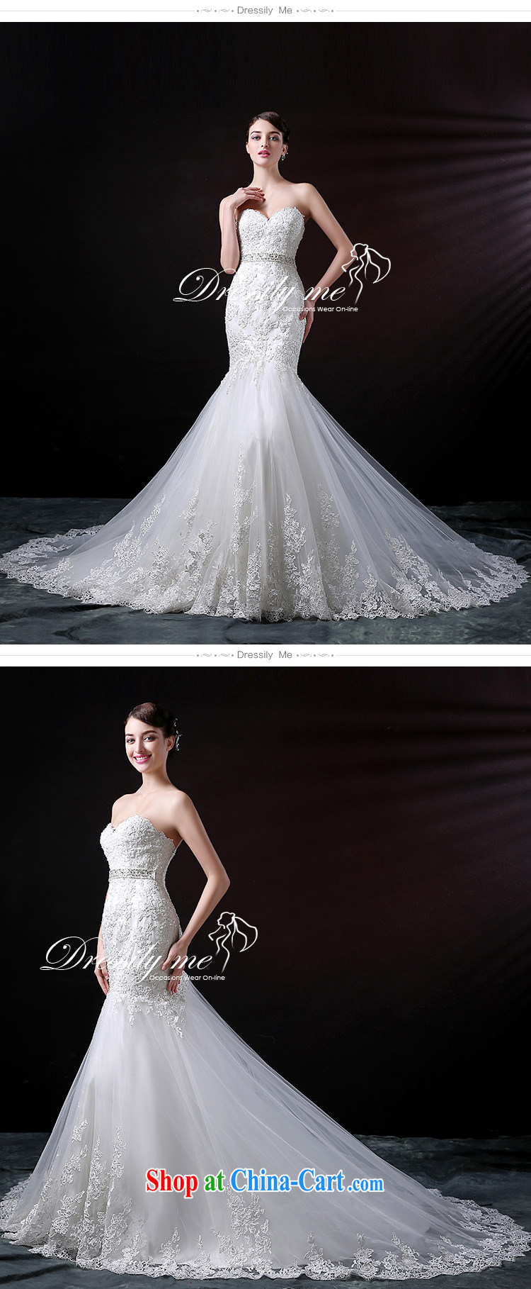 DressilyMe custom wedding - 2015 new erase chest parquet drill lace crowsfoot, Japan, and South Korea wedding dress lace-the-tail bridal wedding dresses ivory - out of stock 25 day shipping XL pictures, price, brand platters! Elections are good character, the national distribution, so why buy now enjoy more preferential! Health