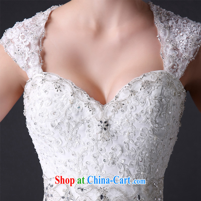 DressilyMe custom wedding - 2015 lace pack shoulder strap with wood drill wiped his chest A Field dress wedding tail zipper back exposed bridal gown White - out of stock 25 Day Shipping XL, DRESSILY ME OCCASIONS WEAR ON - LINE, shopping on the Internet