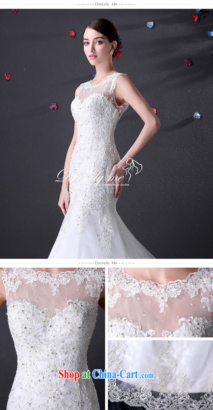 DressilyMe custom wedding - 2015 elegant field collar lace inserts drill crowsfoot wedding V field back zipper luxury tail bridal gown White - out of stock 25 Day Shipping XL pictures, price, brand platters! Elections are good character, the national distribution, so why buy now enjoy more preferential! Health