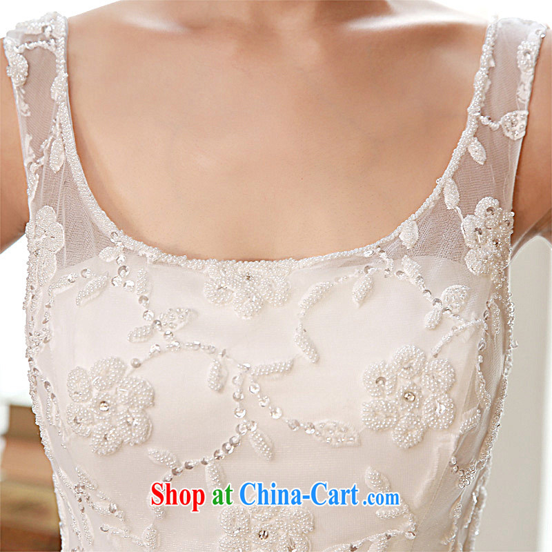 Honeymoon bridal 2015 spring female inserts drill Pearl lace Princess the waist graphics thin with shoulders wedding white XL, Honeymoon bridal, shopping on the Internet