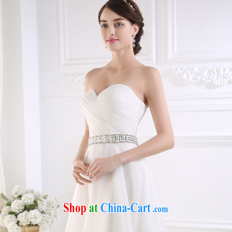 DressilyMe custom wedding - 2015 spring and summer wiped his chest waist in the short long beach outdoor wedding beauty zip ultra-thin bridal gown White - out of stock 25 day shipping XL, DRESSILY ME OCCASIONS WEAR ON - LINE, shopping on the Internet