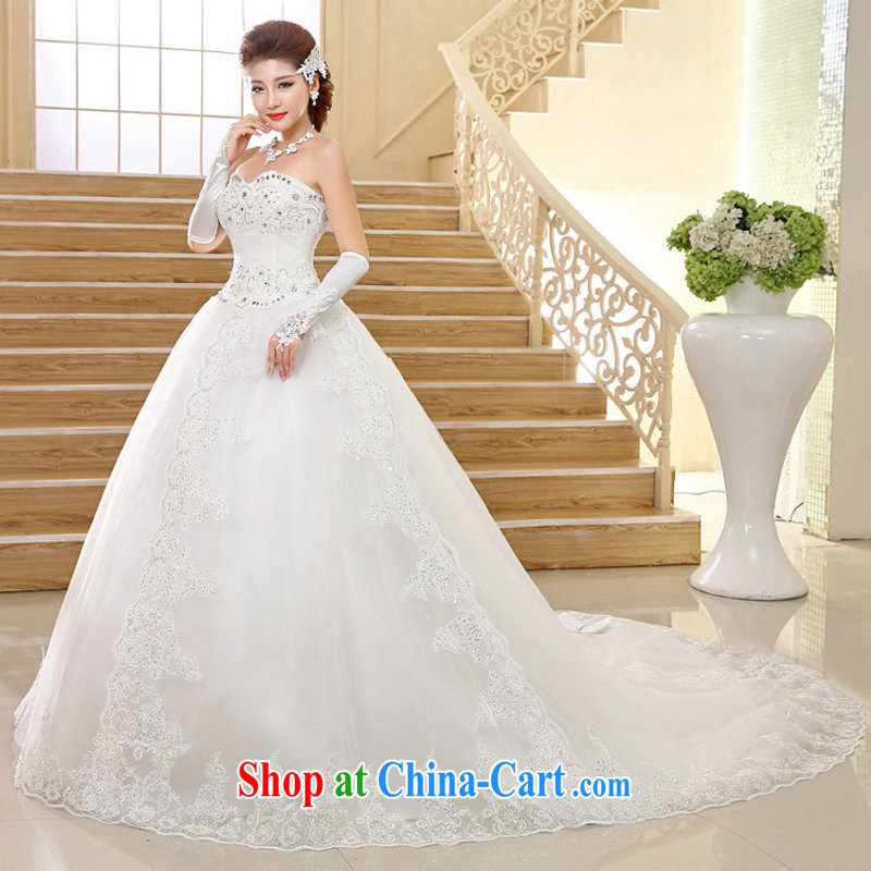 Optimize Philip Wong 2015 new Korean long-tail erase chest lace-tail wedding HS 001 XXL, optimize, and shopping on the Internet