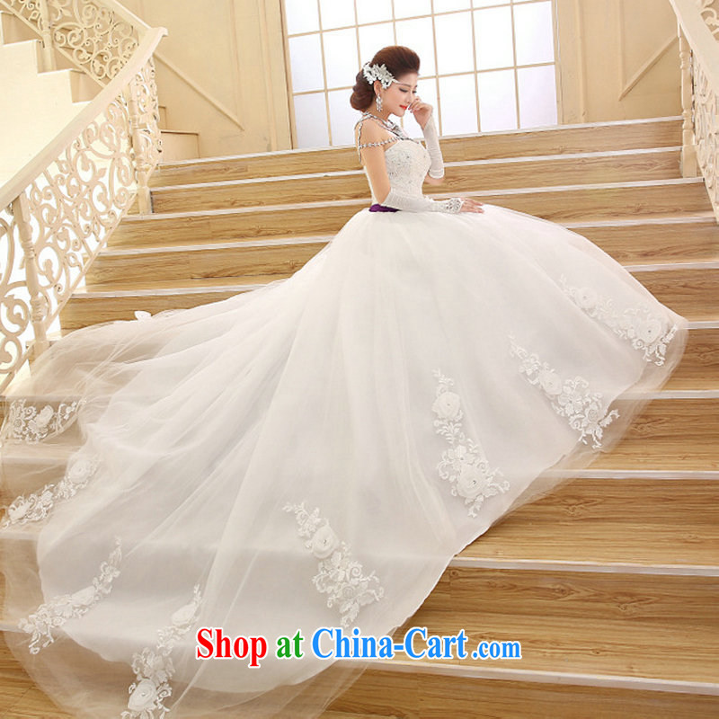 Optimize video 2015 new Korean word for shoulder chest bare tail beauty wedding dresses HS 002 XXL, optimize, and shopping on the Internet