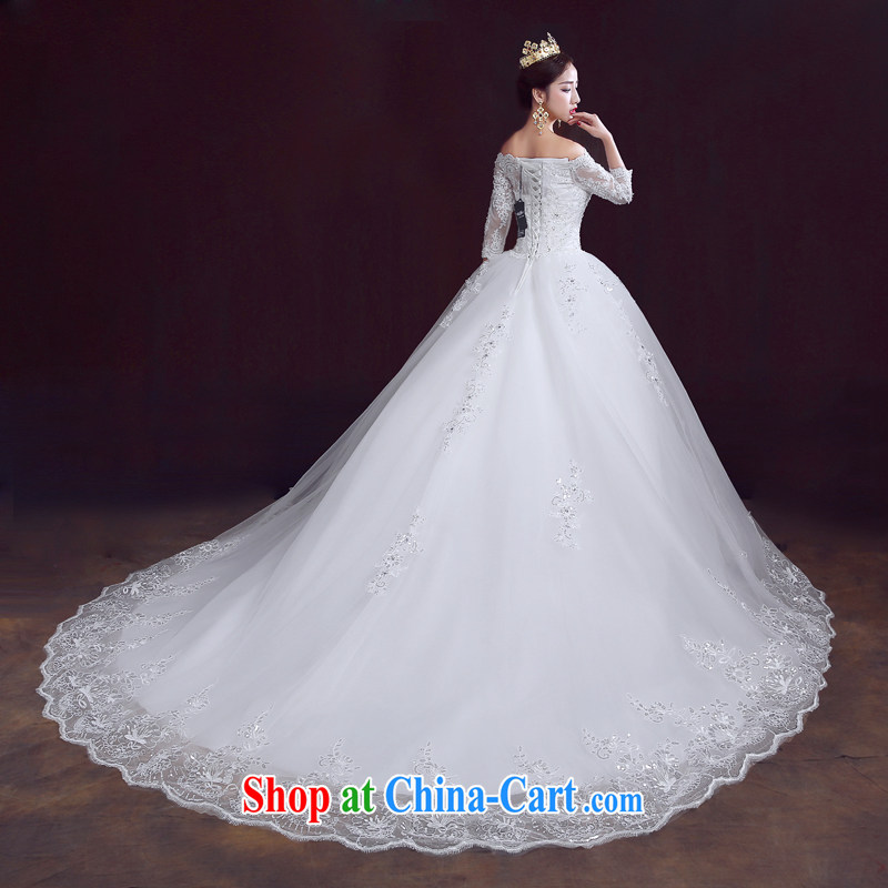 Dumping the married Yi wedding dresses 2015 new spring the Field shoulder wedding dresses in drag and drop cuff end marriage, wedding with XXL paragraph, dumping the married Yi, and shopping on the Internet