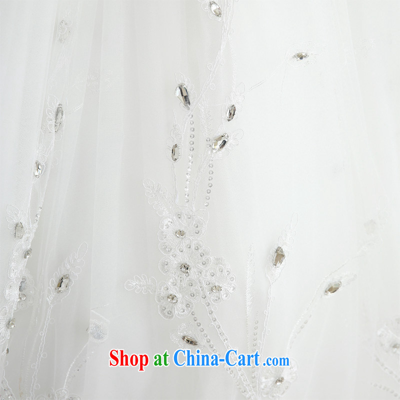 Honeymoon bride spring 2015 new female inserts drill video thin smears chest wedding dresses with white Princess XL, Honeymoon bridal, shopping on the Internet