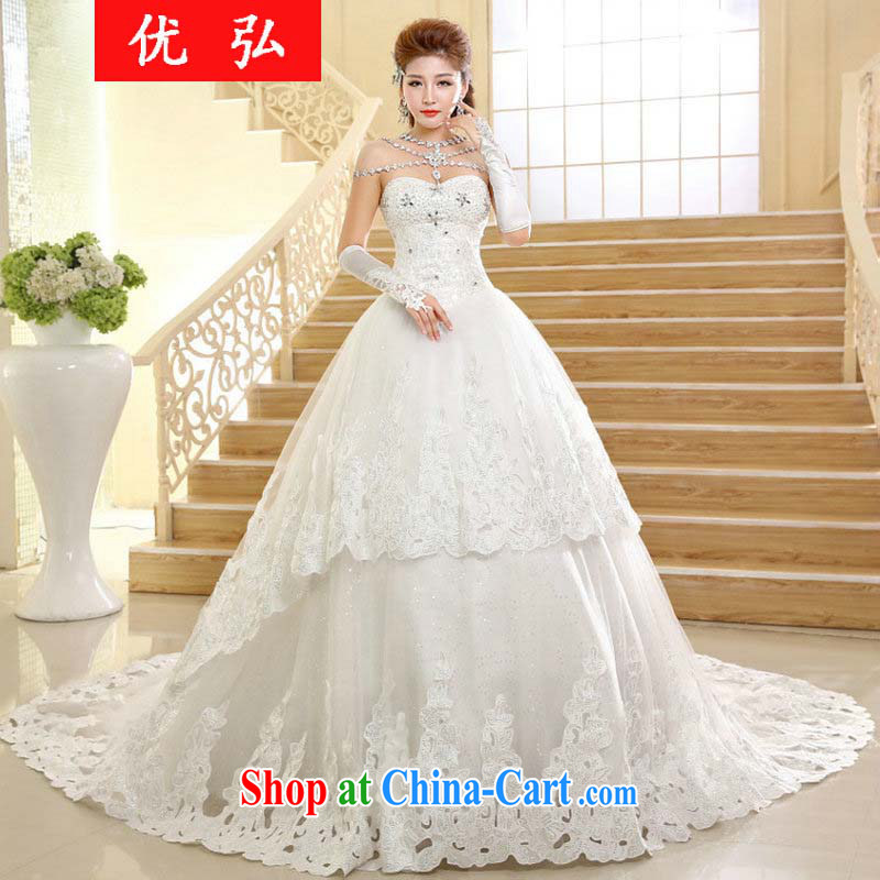 Optimize video 2015 new bride's wedding dresses beauty graphics thin Korean trendy tail wiped his chest to HS 004 XXL