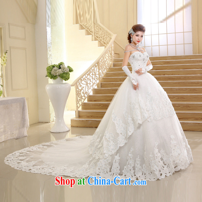 Optimize video 2015 new bride's wedding dresses beauty graphics thin Korean trendy tail wiped his chest to HS 004 XXL, optimize, and shopping on the Internet
