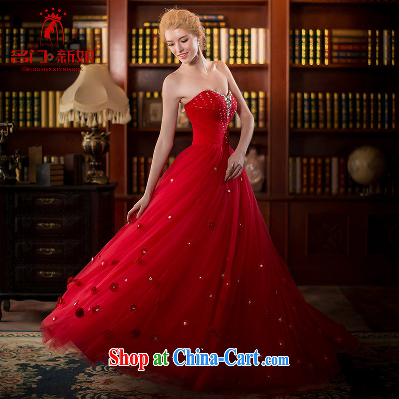 The bride's wedding dresses spring 2015 red wedding flower manually toast service 2553 red L