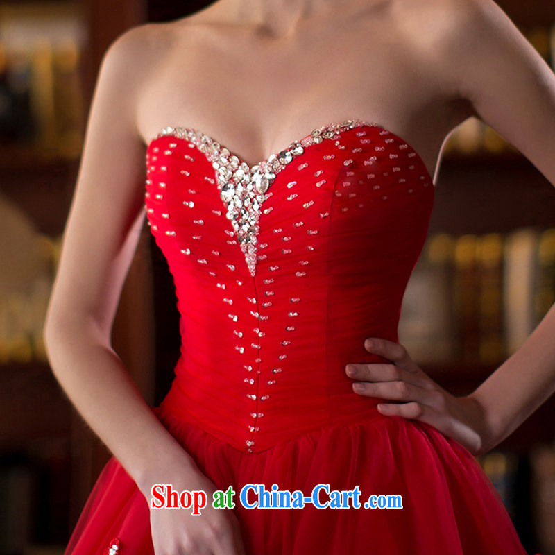 The bride's wedding dresses spring 2015 red wedding flower manually toast service 2553 red L, the bride, shopping on the Internet