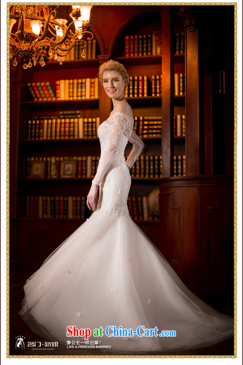 The bride's wedding dresses spring 2015 the Field shoulder long-sleeved crowsfoot wedding lace crowsfoot 2554 white M pictures, price, brand platters! Elections are good character, the national distribution, so why buy now enjoy more preferential! Health