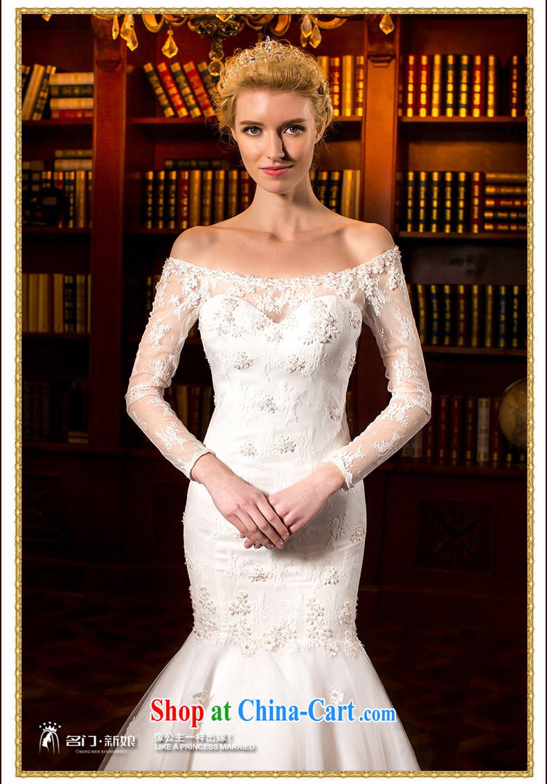 The bride's wedding dresses spring 2015 the Field shoulder long-sleeved crowsfoot wedding lace crowsfoot 2554 white M pictures, price, brand platters! Elections are good character, the national distribution, so why buy now enjoy more preferential! Health