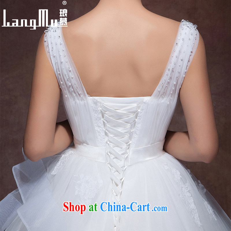 In Luang Prabang in the 2015 wedding dresses V collar elegant simplicity lace flowers tied with shaggy with winter clothes, winter wedding white with, advanced customization, Luang Prabang, and shopping on the Internet