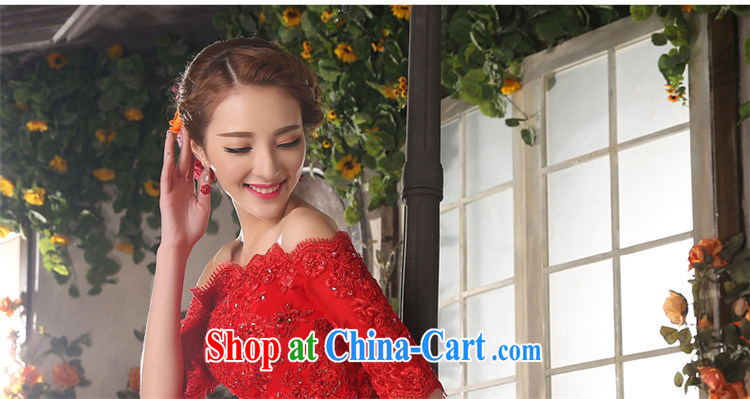 Tslyzm field shoulder crowsfoot wedding tail red 2015 spring and summer new water drilling the waist beauty graphics thin lace skirt female Red XXL pictures, price, brand platters! Elections are good character, the national distribution, so why buy now enjoy more preferential! Health