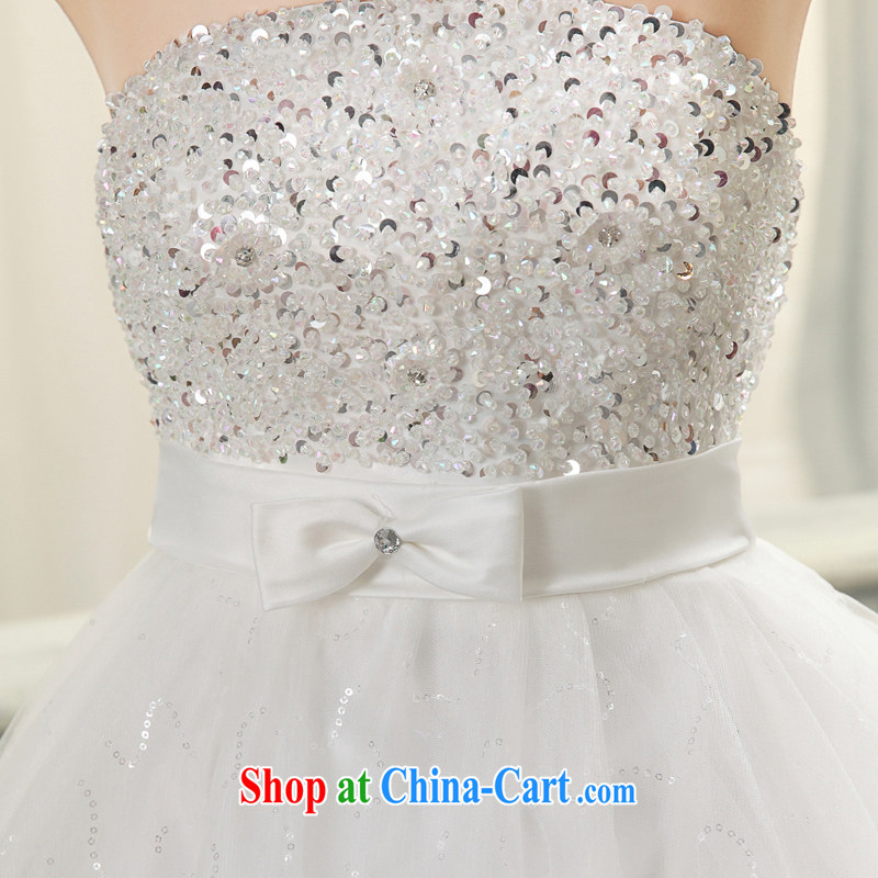 Time Syria bridal dresses spring and summer wiped chest high waist with Korean pregnant women stylish Princess lace wedding thick MM larger graphics thin, Japan, and South Korea white XXL, time, and shopping on the Internet