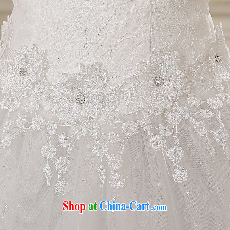Time describes the field shoulder wedding dresses new 2015 spring and summer Korean fashion bridal graphics thin strap shoulders with wedding white XXL, time, and on-line shopping