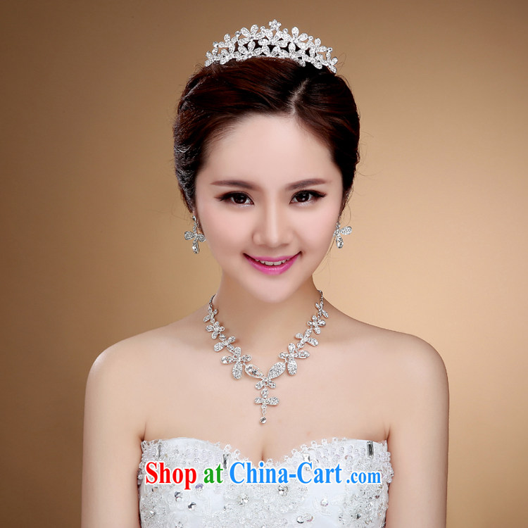 Diane M Ki bridal crown and ornaments wedding accessories silver Korean-style Crown water drilling jewelry wedding earrings necklaces accessories white pictures, price, brand platters! Elections are good character, the national distribution, so why buy now enjoy more preferential! Health