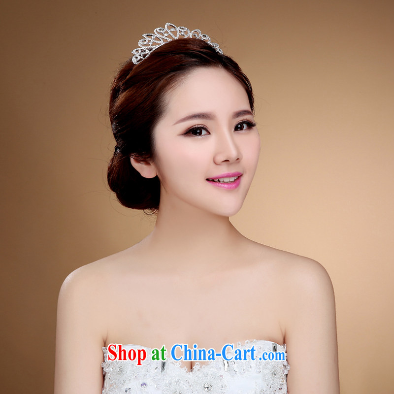 Diane M Ki heart-shaped bridal crown and Korean-style wedding dresses jewelry jewelry hair accessories necklaces earrings wedding accessories white, Diane M-kay, shopping on the Internet