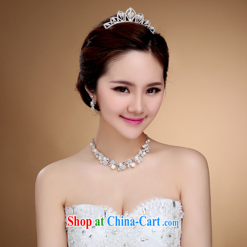 Diane M Ki rich bridal Crown 2015 new Korean bridal head-dress Crown wedding dresses with jewelry white, Diane M-kay, shopping on the Internet