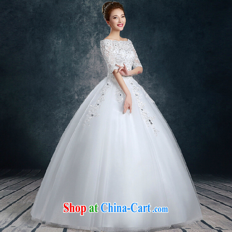 2015 new stylish one shoulder wedding dresses spring and summer's minimalist cuff in cultivating the code bridal wedding dresses white XL, the color is Windsor, shopping on the Internet