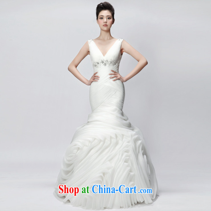 A yarn wedding dresses 2015 white crowsfoot wedding double-shoulder deep V for the root by hand the flowers 30140728 white S stock code 155/80 A pictures, price, brand platters! Elections are good character, the national distribution, so why buy now enjoy more preferential! Health